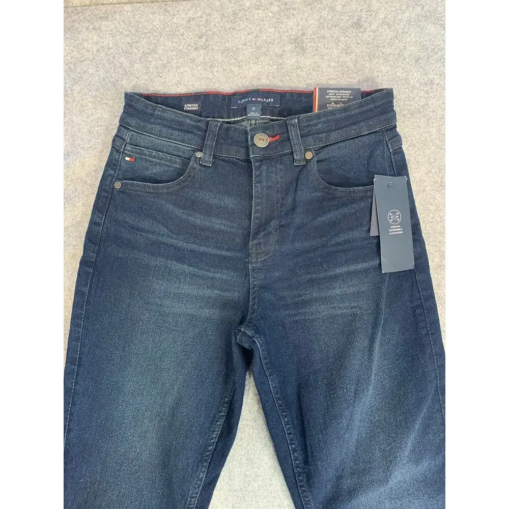 NWT Tommy Hilfiger Jeans Youth Girls Size 12 Skinny Stretch Straight Midrise